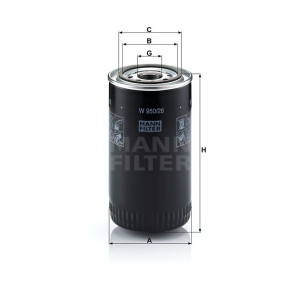 Фильтр масляный MANN-FILTER W 950/26